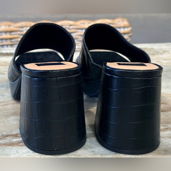 Women’s DOLCE VITA Marsha black platform chunky heeled sandals- Size 10 - Picture 4 of 7